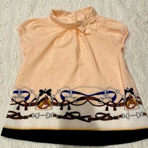 Janie and Jack size 8 equestrian blouse